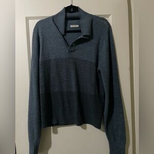 Vintage striped blue rugby wool sweater